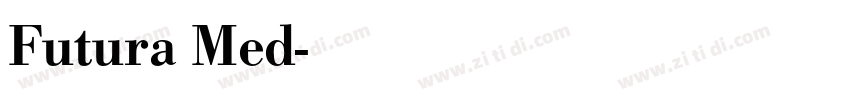 Futura Med字体转换